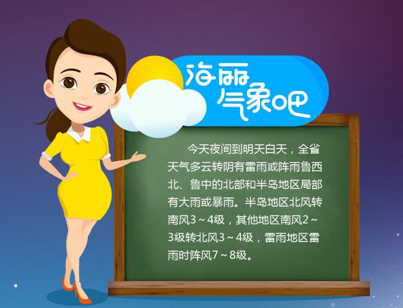 海丽气象吧|山东今夜开始新一轮降水,鲁中东部和半岛局部大雨或暴雨