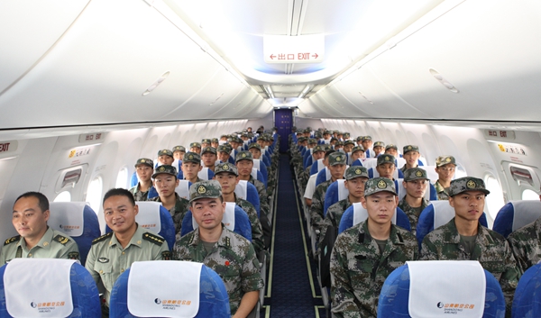 兵哥入军营 山航圆满完成2017年新兵运输保障任务