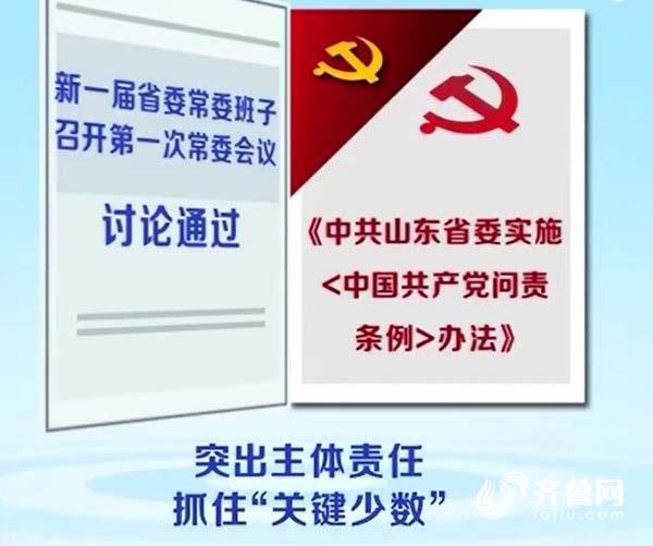 山东出台实施《中共山东省委实施〈中国共产党