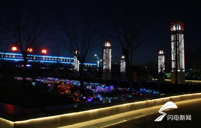 泰安高铁广场,泰山广场夜景量化提升大变样