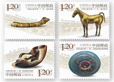 《丝绸之路文物（一）》特种邮票19日发行 首次使用逆向上光工艺