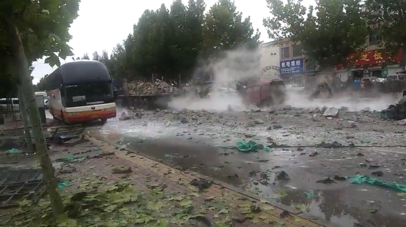 汶上县发布8月14日运输电石货车爆燃事故情况通报