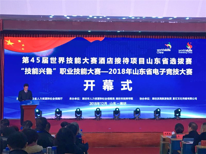 第45届世界技能大赛山东选拔赛、2018省电子竞技大赛在潍坊举行