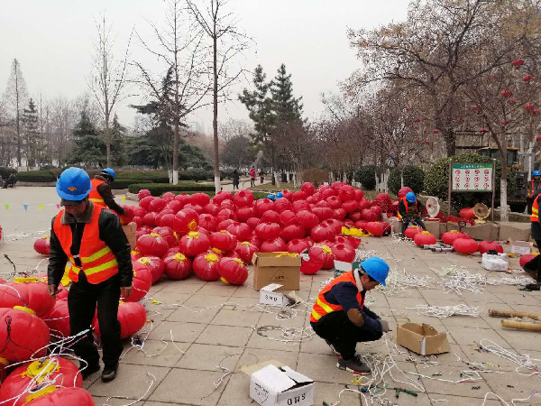 临沂启动春节亮化工程 北京路、解放路、五洲湖31日点亮