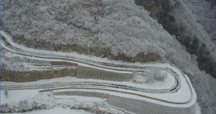 97秒｜潍坊：冬天临近尾声迎来降雪 美丽雪景引市民驻足留念