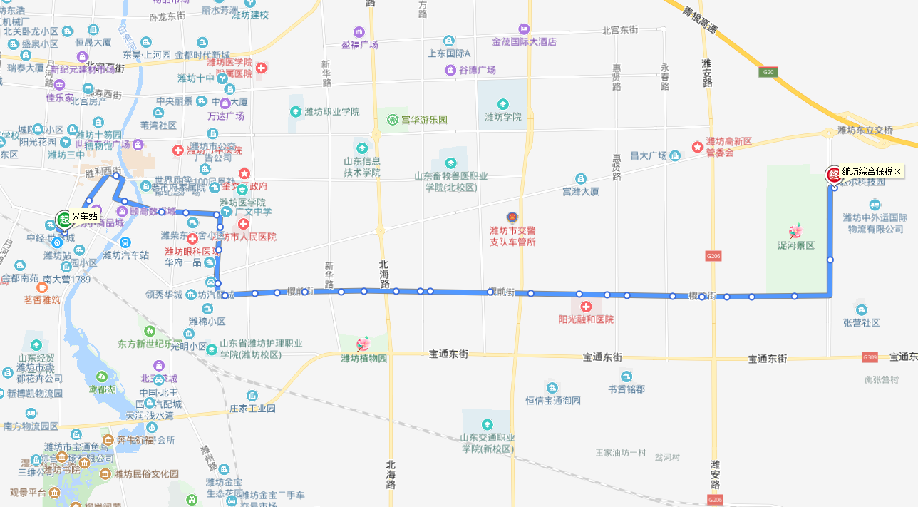4月8日,记者从潍坊市公交总公司了解到最新消息,由于该路段施工区域图片