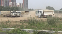济宁经开区一建筑工地扬尘污染严重被曝光！