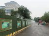 济南打造“智慧工地” 工地PM10超标自动喷淋抑尘