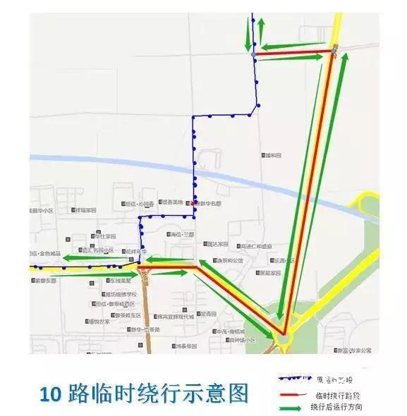 因虞河路施工影响 潍坊4条公交线路"变道"