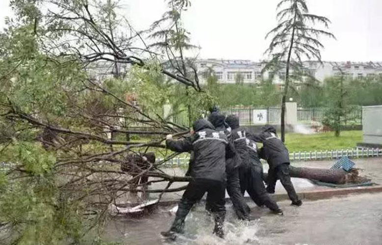 逆风前行，滨州特警全力以赴抗击台风“利奇马”