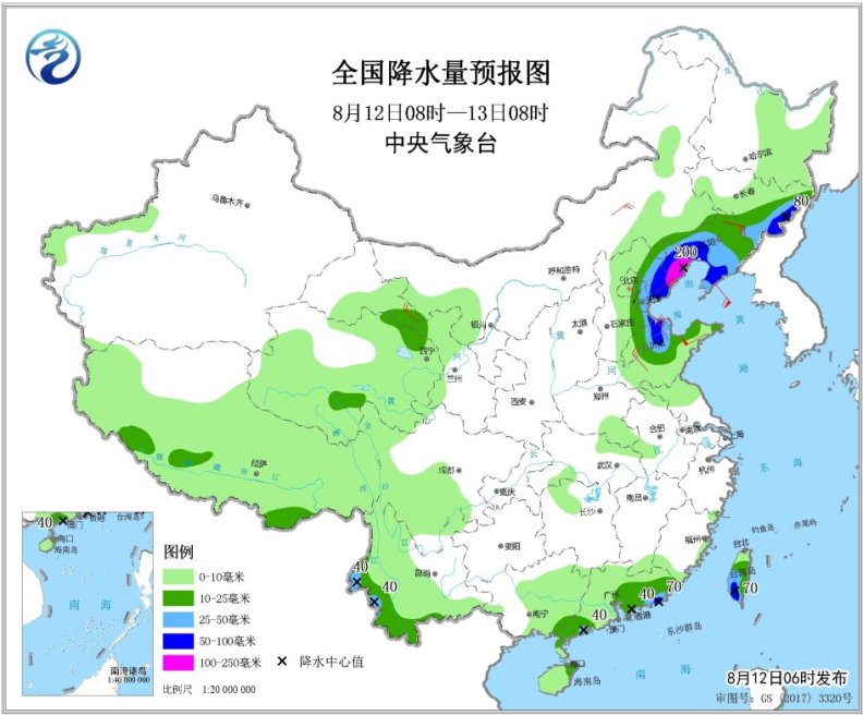 “利奇马”将北上进入渤海 东北地区华北东部等地有强降水