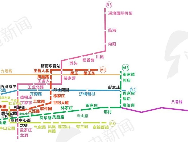 8个站名有变化！济南地铁3号线最新线路图，沿线这些公交线路接入