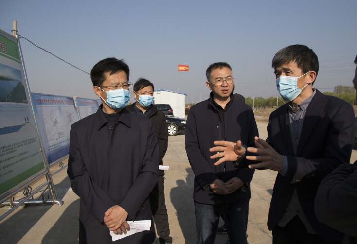 东营市广饶县委副书记代县长陈伟颂调研重点水利工程建设