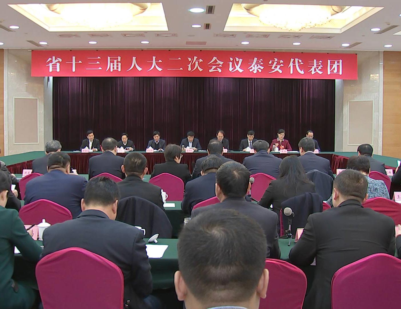 [泰安台]省十三届人大二次会议泰安代表团举行建团会议