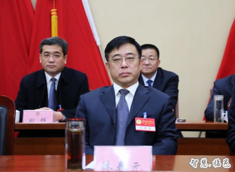 县委书记林春元,县委副书记,县长马文国,县政协主席马桂芳,县政协
