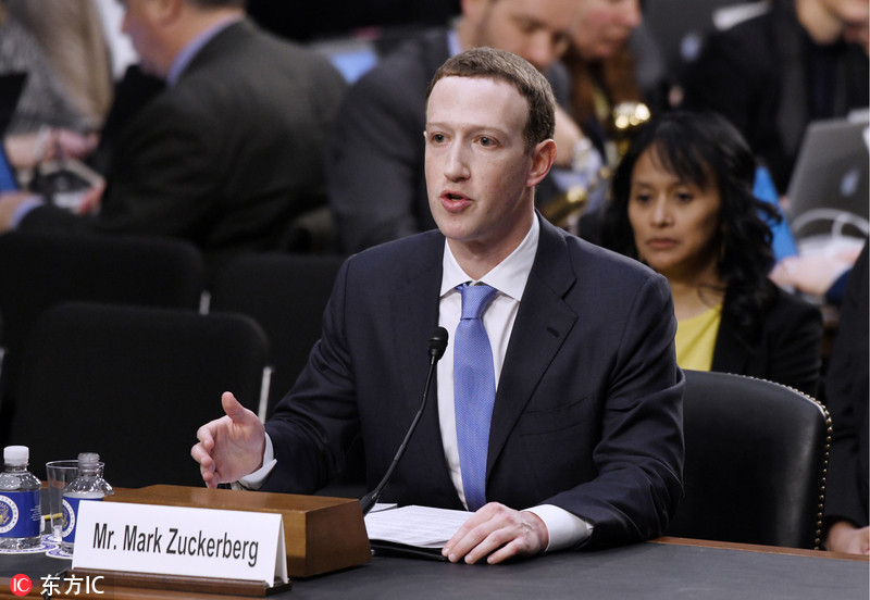 美国华盛顿,社交网络巨头facebook的首席执行官马克-扎克伯格出席美国