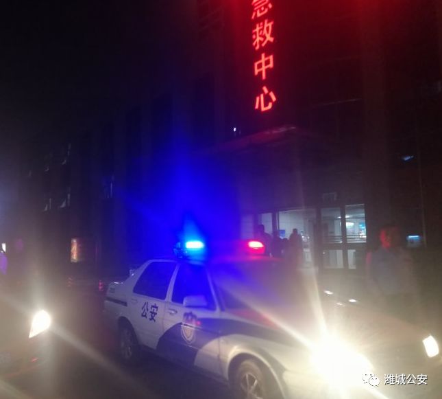 警车开道,及时赶到医院