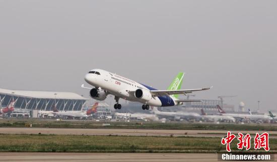 中国商飞c919大型客机再次进行试飞将于近期转场东营基地