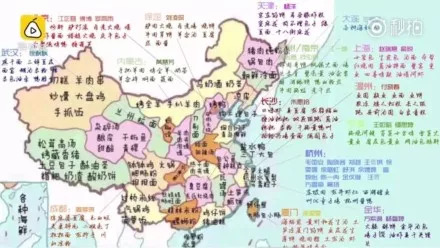 其实就是吃货眼中的中国美食地图!到各地旅游就要按图