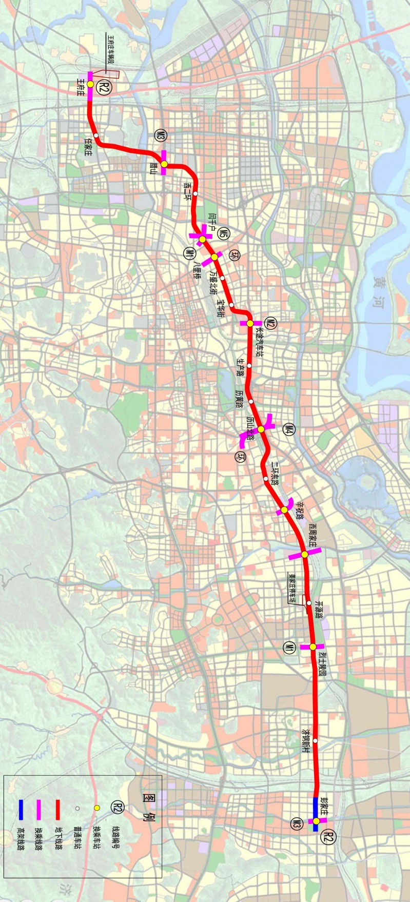 济南地铁r2线这个区间增设4座车站,cbd地铁也有动静了,附最新路线图