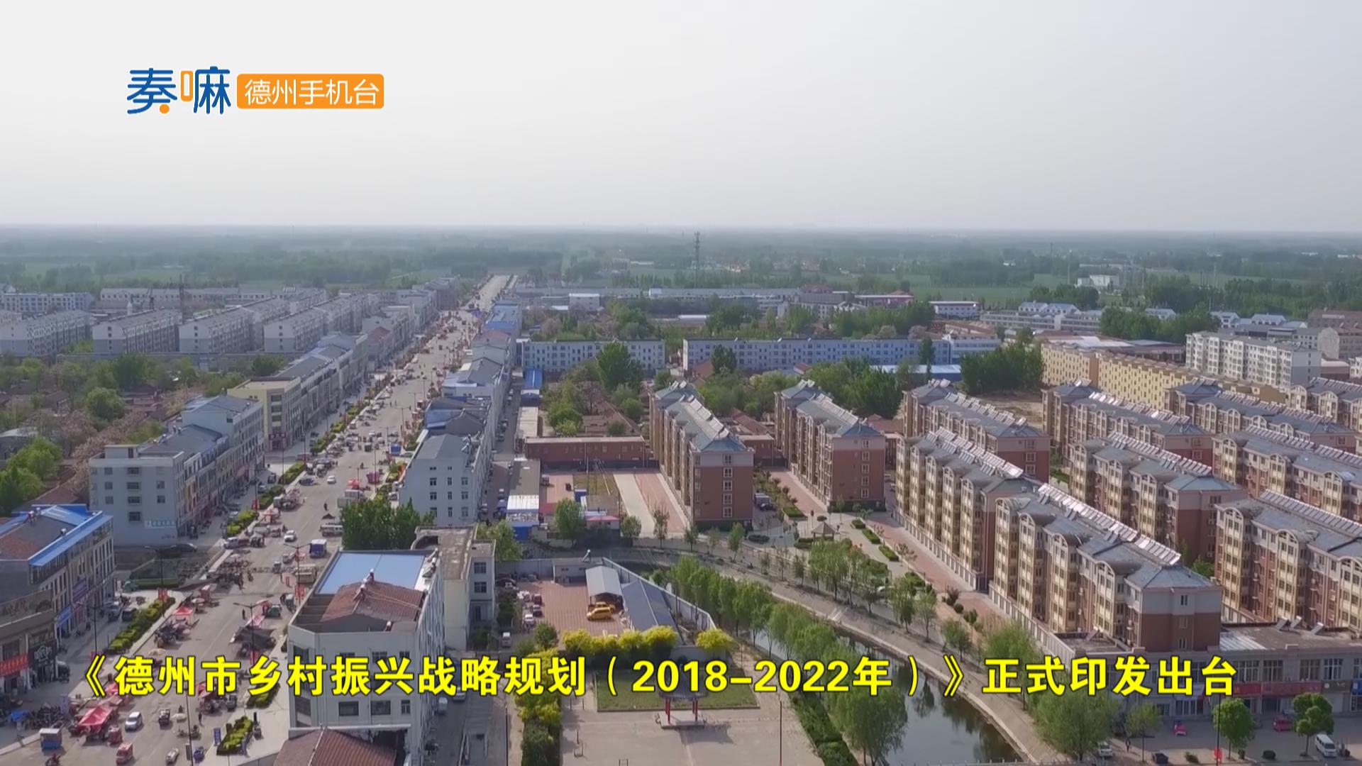 《德州市乡村振兴战略规划(2018-2022年)》正式出台