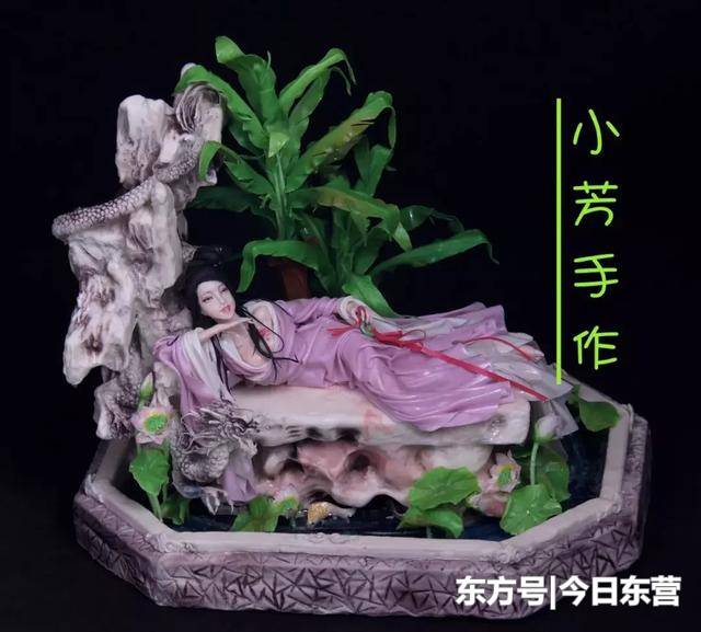 1,王云芳面塑作品《醉卧忘忧境》