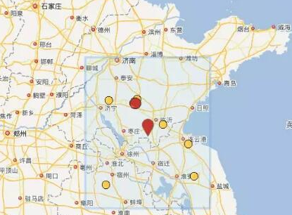 临沂市兰陵县塌陷发生29级地震震源深度0千米