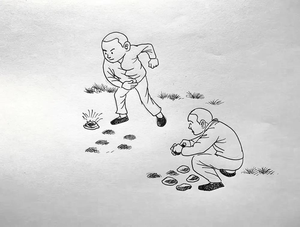 闪电文史|运河沿岸儿童游戏:走四棋儿,摔哇呜,抽"老牛