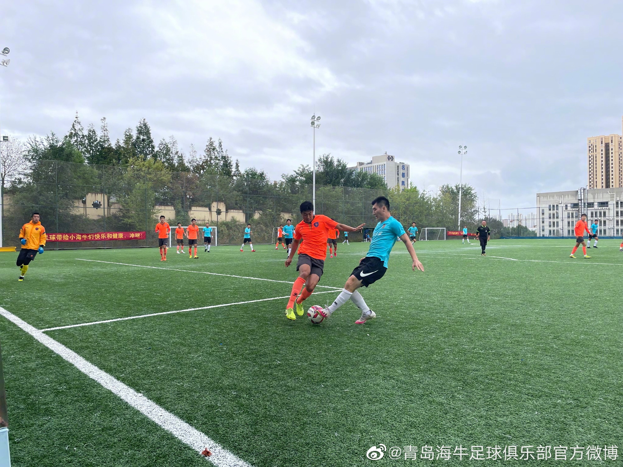 王秀富梅开二度热身赛青岛海牛22战平淄博齐盛