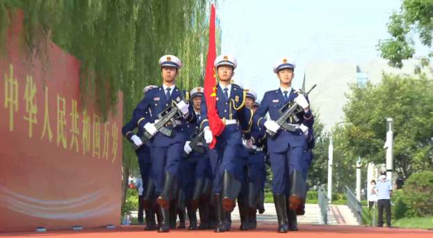 向伟大祖国致敬 淄博市举行升国旗仪式庆祝新中国成立72周年