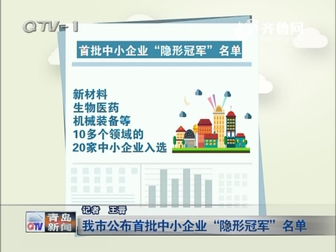 青岛市公布首批中小企业“隐形冠军”名单
