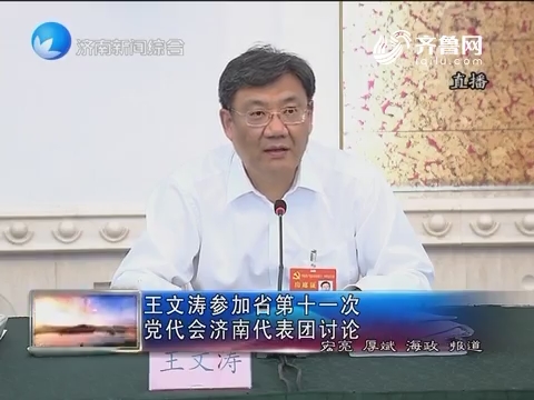 王文涛参加山东省第十一次党代会济南代表团讨论
