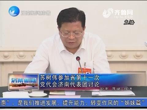 苏树伟参加省第十一次党代会济南代表团讨论
