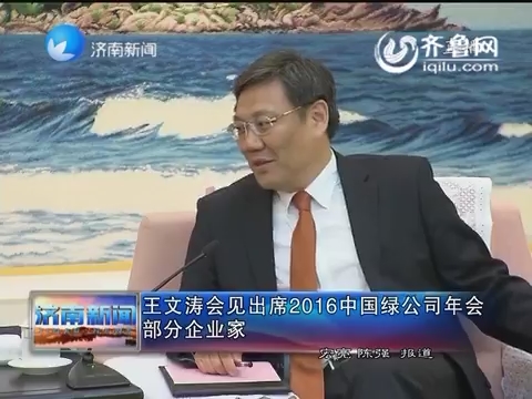 王文涛会见出席2016中国绿公司年会部分企业家