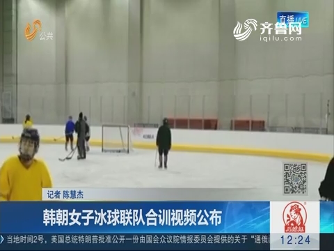 韩朝女子冰球联队合训视频公布