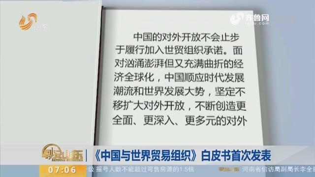 【昨夜今晨】《中国与世界贸易组织》白皮书首次发表