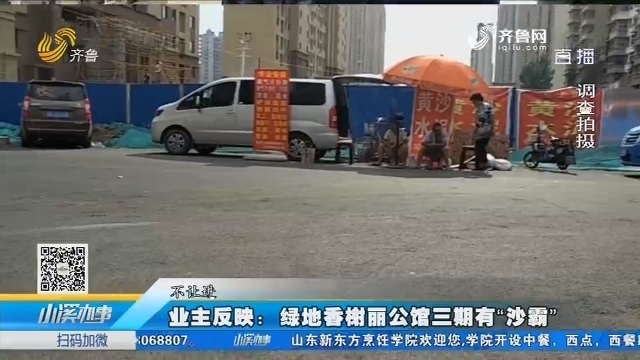 济南：业主反映 绿地香榭丽公馆三期有“沙霸”