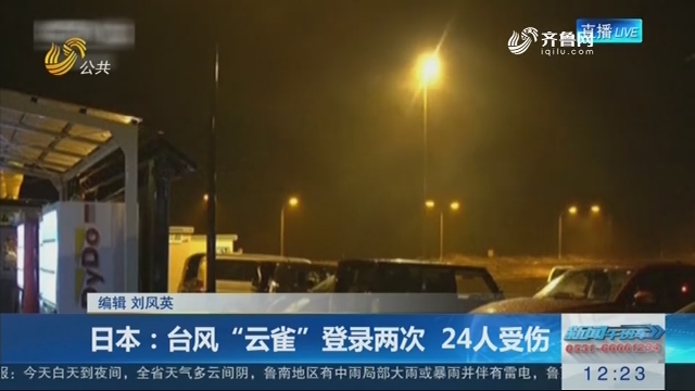 日本：台风“云雀”登录两次 24人受伤