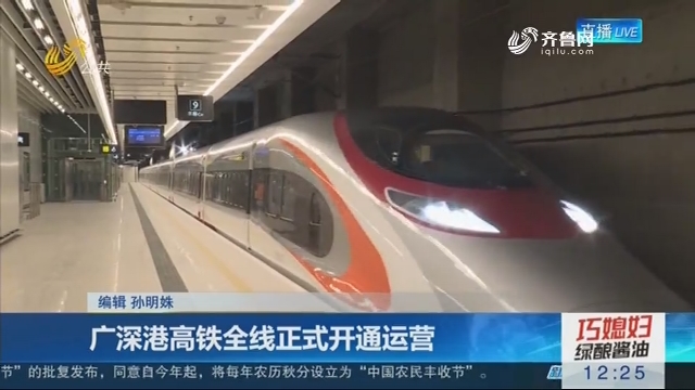 广深港高铁全线正式开通运营
