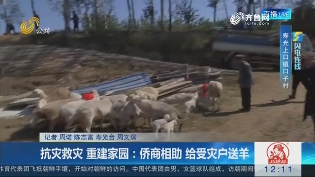 【闪电连线】抗灾救灾 重建家园：侨商相助 给受灾户送羊