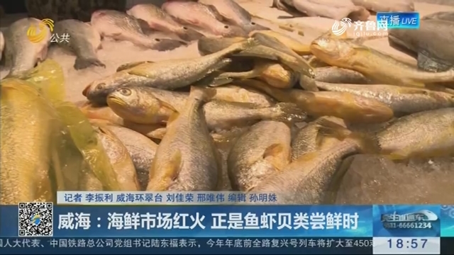 威海：海鲜市场红火 正是鱼虾贝类尝鲜时