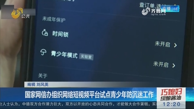 国家网信办组织网络短视频平台试点青少年防沉