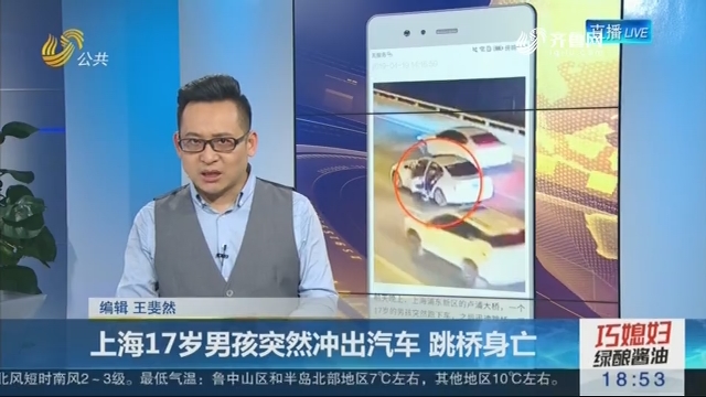 【新说法】上海17岁男孩突然冲出汽车 跳桥身亡