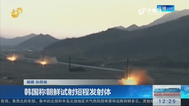 韩国称朝鲜试射短程发射体