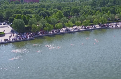 山东省第九届全民健身运动会“ 浩沙杯” 万人游泳系列赛启动