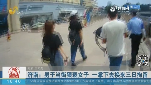 济南：男子当街猥亵女子 一掌下去换来三日拘留
