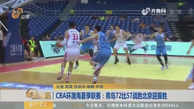 CBA环渤海夏季联赛：青岛72比57战胜北京迎首胜