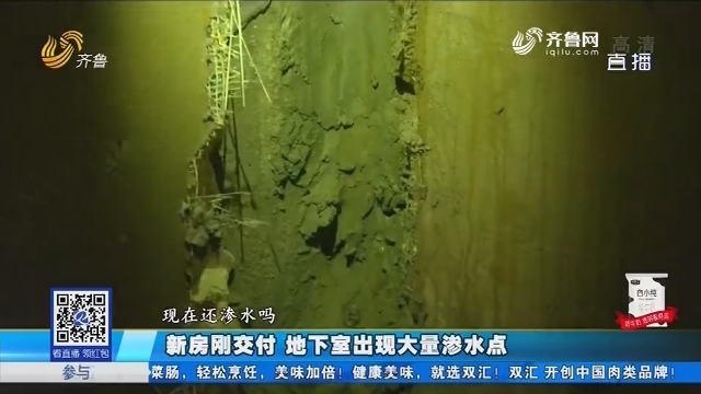 济南：新房刚交付 地下室出现大量渗水点