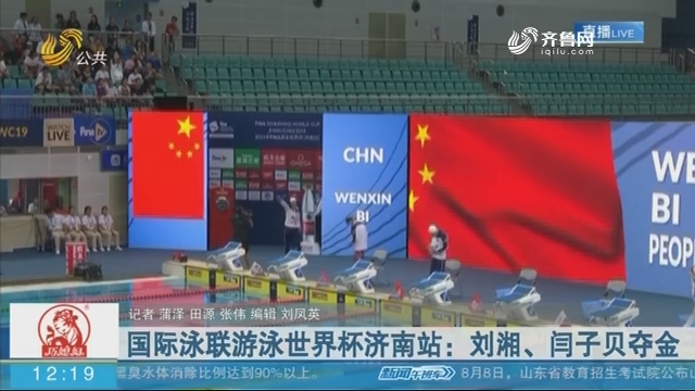 国际泳联游泳世界杯济南站：刘湘、闫子贝夺金