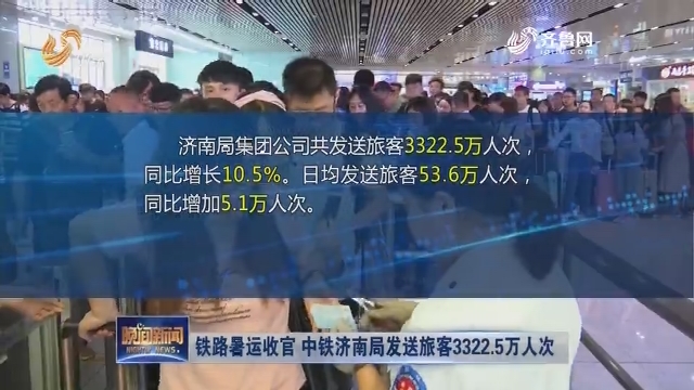 铁路暑运收官 中铁济南局发送旅客3322.5万人次